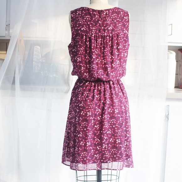 Flower pattern adjustable waist summer dress - Picture 4 of 8